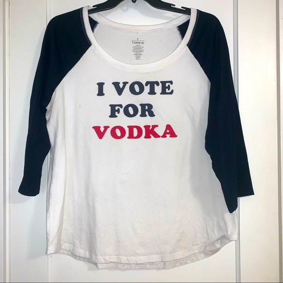 Torrid “I Vote for Vodka” T-Shirt. Size 2.